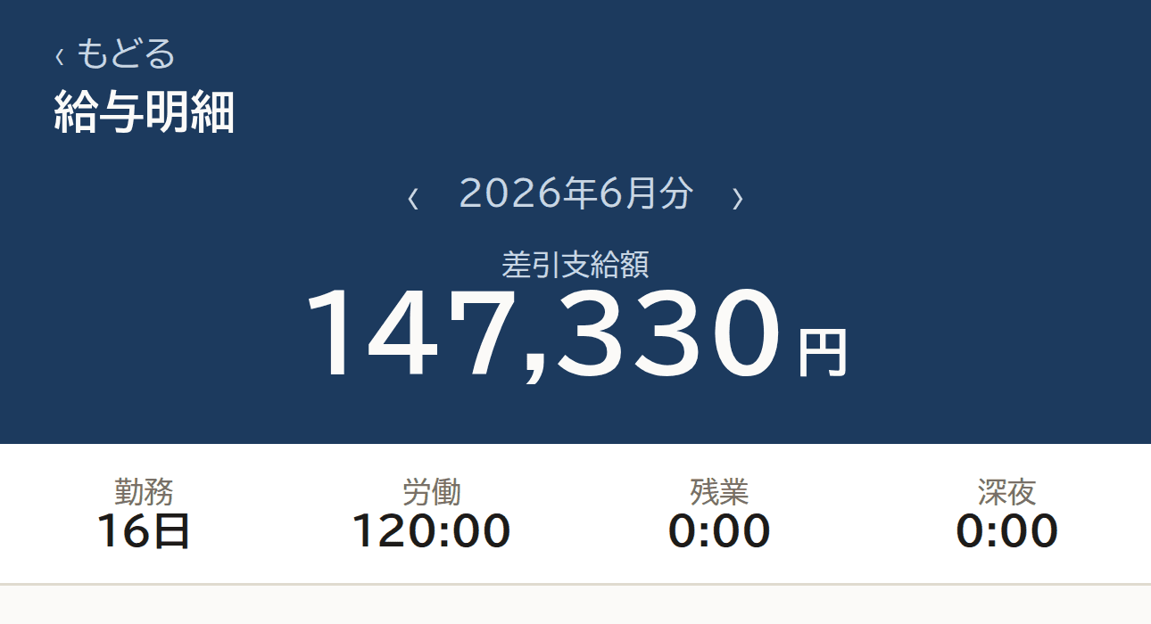EveryStaff の給与明細